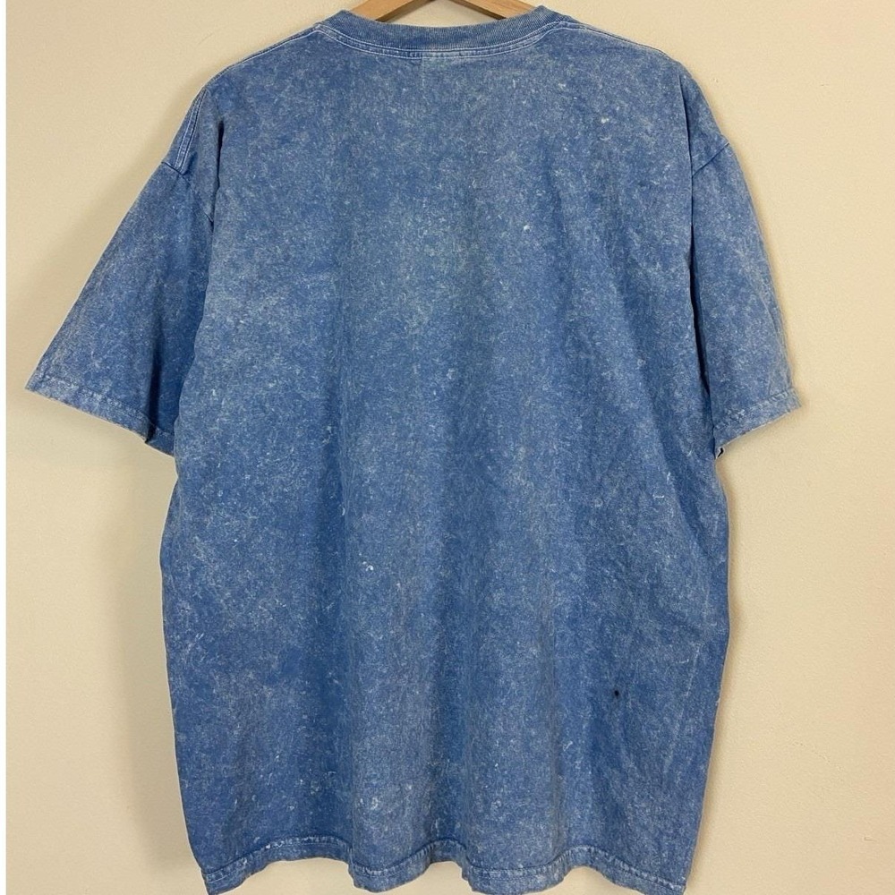 Vintage 90's Tribal Dance Native Graphic Art Blue Tee Shirt - XL - Picture 4 of 5